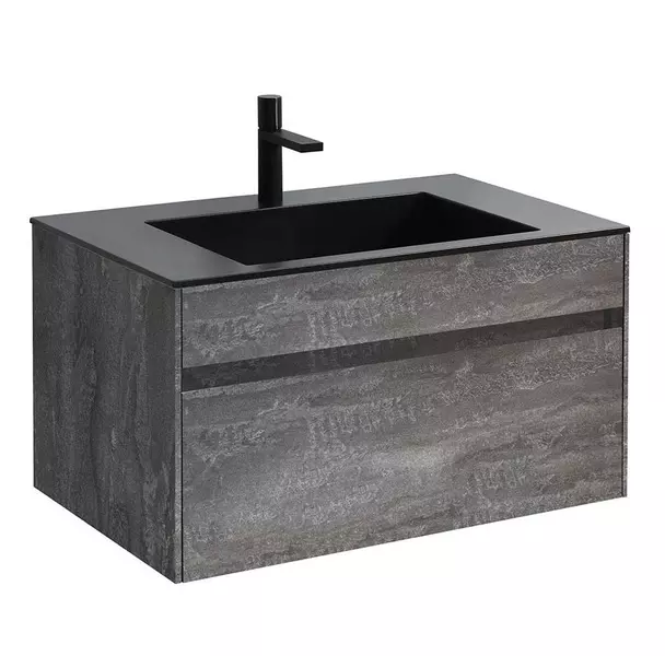 

Тумба с раковиной «Vincea» Chiara 80 с 1 ящиком (VCB-13800B чёрная) подвесная G.Stone