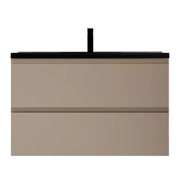 Тумба с раковиной Art Max Bianchi 100 Am-lav 100 чёрная матовая подвесная капучино матовый 50550₽