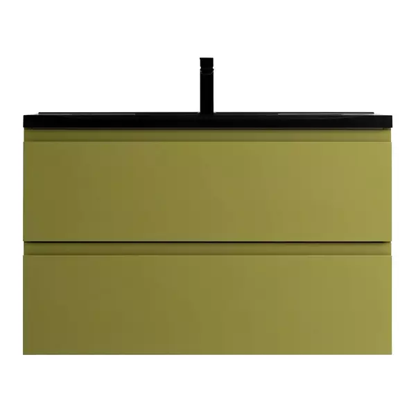 Тумба с раковиной Art Max Bianchi 75 Am-lav 75 чёрная матовая подвесная оливковый матовый 44880₽