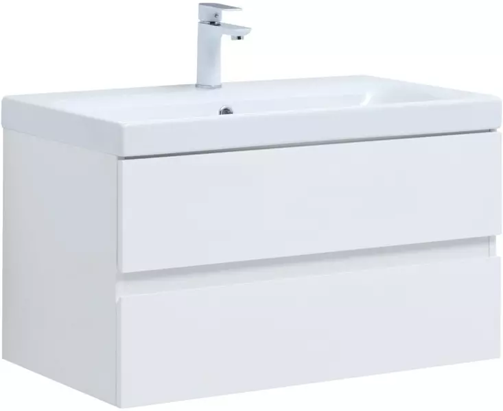 

Тумба с раковиной «Aquanet» Беркли 80 (Moduo 80) подвесная белый глянец