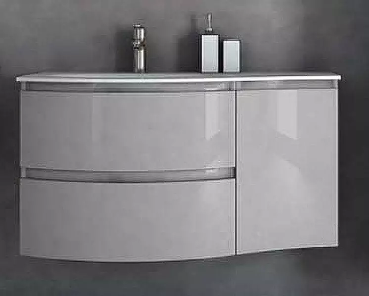 

Тумба с раковиной «Cezares» Vague 69 (104/52 L) подвесная Grigio lucido