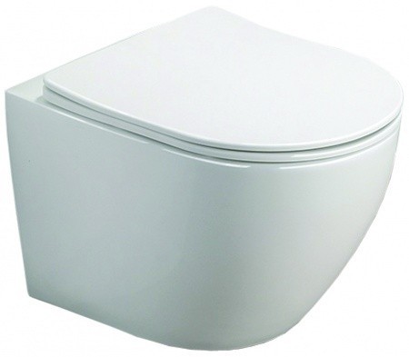 Подвесной унитаз безободковый Azario Grado AZ0046SP белый с сиденьем дюропласт с микролифтом белое 10125₽