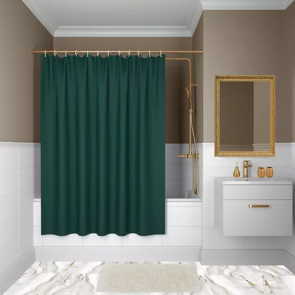 

Штора для ванной «Iddis» Decor D29P218i11 180/200 зелёная
