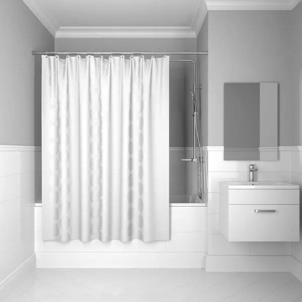 

Штора для ванной «Iddis» Basic 432P20Ri11 200/200 Chequers white