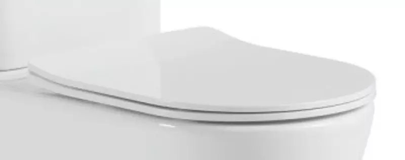Сиденье для унитаза «Black & White» 7792WC ультратонкое дюропласт с микролифтом белое
