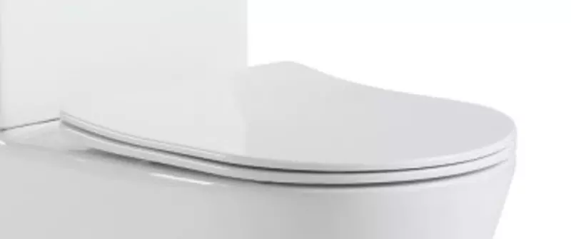 Сиденье для унитаза «Black & White» 7793WC ультратонкое дюропласт с микролифтом белое
