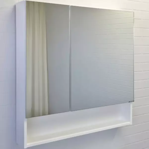

Зеркальный шкаф «Comforty» Никосия 80 без света белый глянец