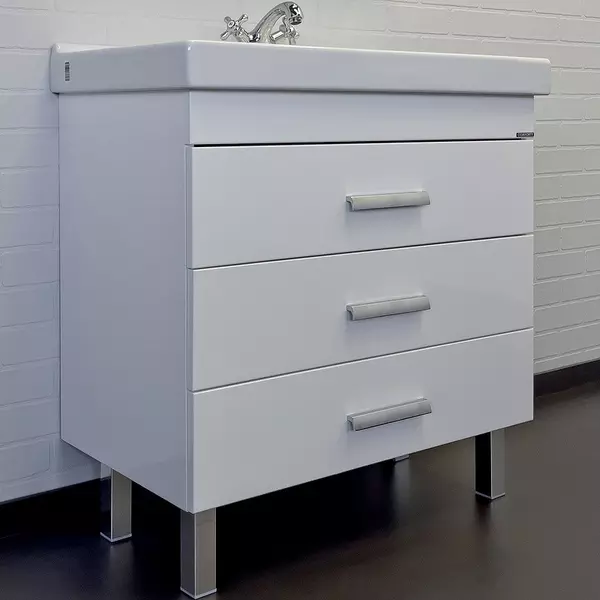 

Тумба с раковиной «Comforty» Никосия 80Н (Fest 80 F01) белый глянец