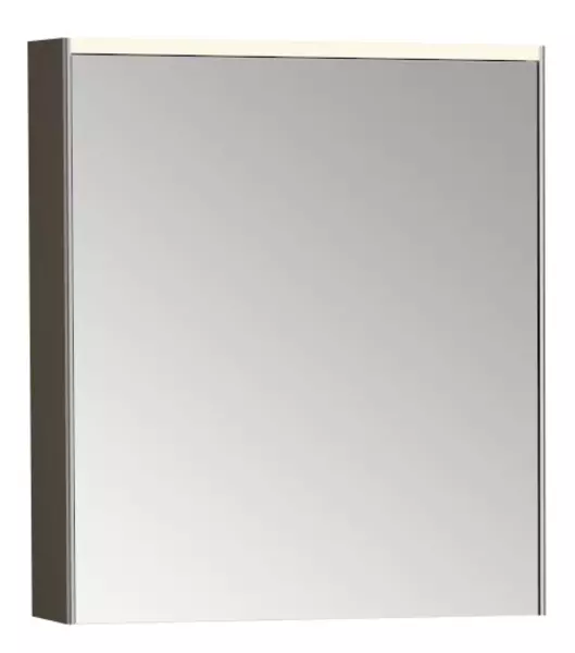 Зеркальный шкаф «Vitra» Core 60/70 с подсветкой антрацит глянцевый правый