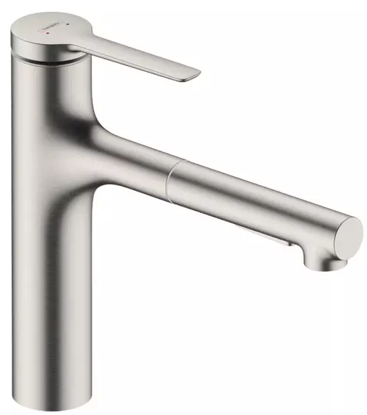

Смеситель для кухонной мойки «Hansgrohe» Zesis M33 74804800 с выдвижным изливом сталь