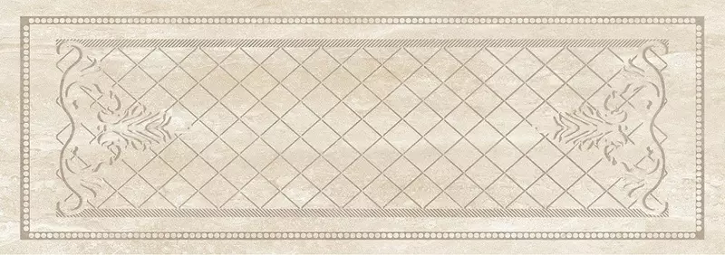 

Настенная панель с декором «Eurotile Ceramica» Oxana 511 Glossy 69,5x24,5 GrK00009894 бежевый