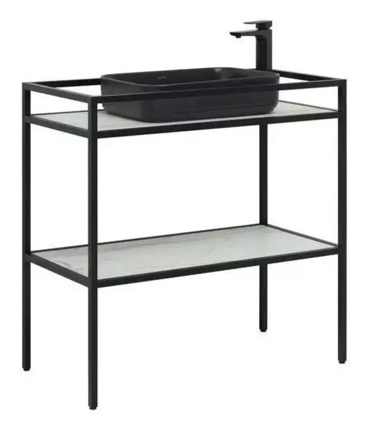 Тумба с раковиной «Allen Brau» Liberty 90 чёрный браш