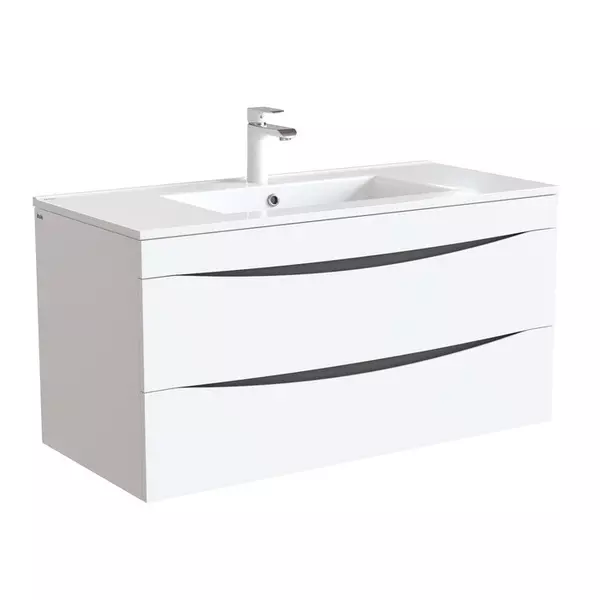 

Тумба с раковиной «Iddis» Cloud 100 (Optima Home 100/46) подвесная белая