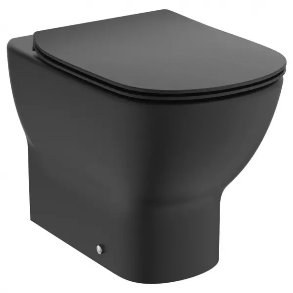 

Приставной унитаз безободковый «Ideal Standard» Tesi AquaBlade® T0077V3/T3527V3 черный матовый с сиденьем дюропласт с микролифтом чёрное