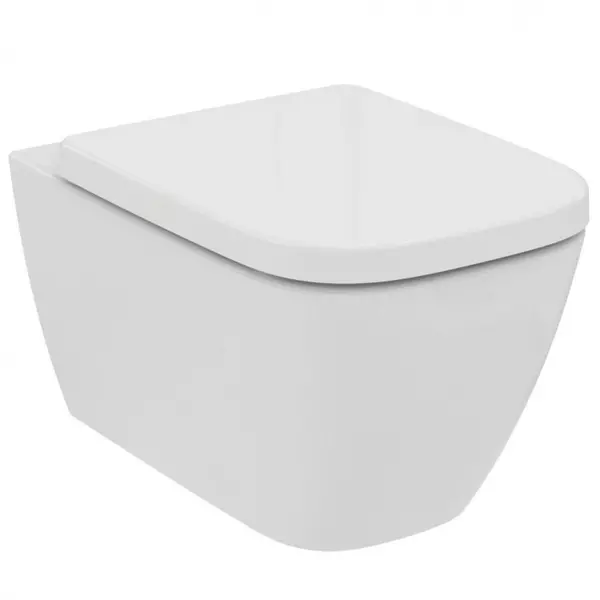 

Подвесной унитаз безободковый «Ideal Standard» i.life B T461401/T468301 белый с сиденьем дюропласт с микролифтом белое