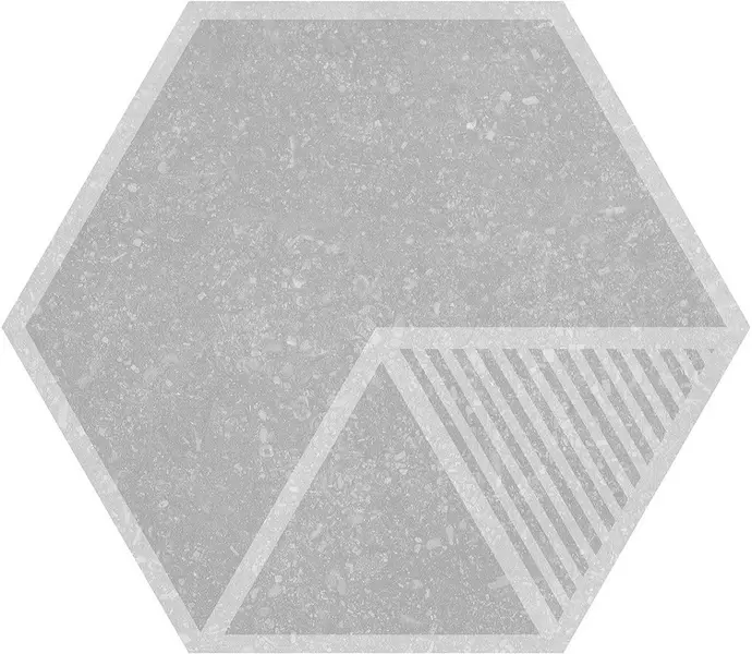 

Напольная плитка «ITT Ceramic» Atila Hexa Matt. 26,7x23,2 00000016249 серый