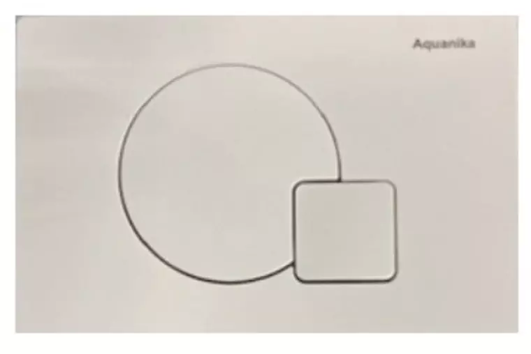 Кнопка смыва «Aquanika» Basic 01.02.48 пластик белая