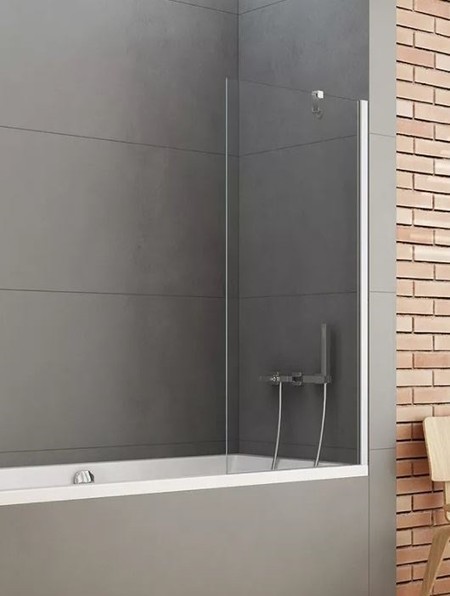 Шторка на ванну стеклянная New Trendy New Soleo 100140 P-0076 прозрачнаяхром универсальная 45315₽