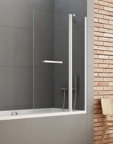 Шторка на ванну стеклянная New Trendy New Soleo 120140 P-0027 прозрачнаяхром универсальная 58834₽