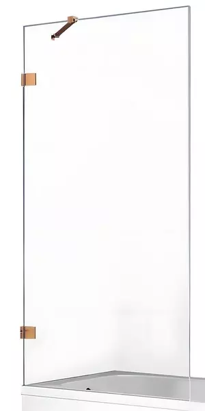 Шторка на ванну стеклянная New Trendy Avexa 100150 EXK-3807 прозрачнаябрашированная медь универсальная 69216₽