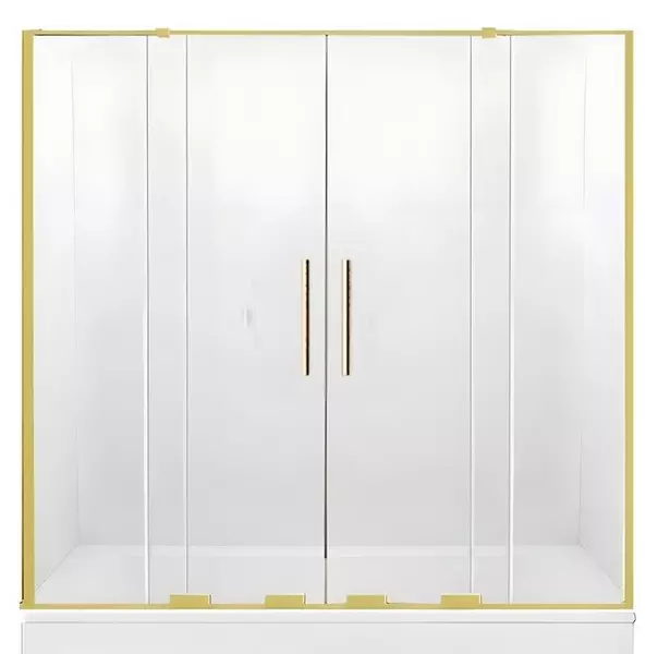Шторка на ванну стеклянная New Trendy Smart Light Gold 160150 прозрачнаясветлое золото 168281₽
