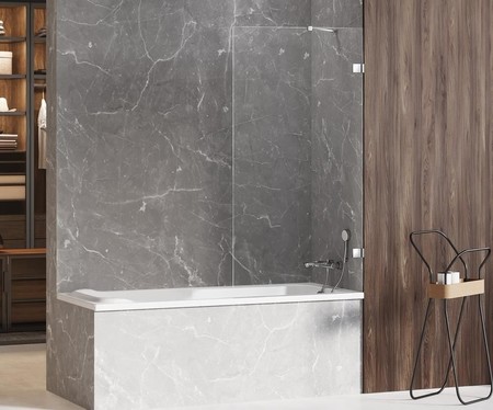 Шторка на ванну стеклянная New Trendy Avexa 100150 EXK-1953-WP прозрачнаяхром универсальная 54291₽