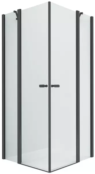 

Душевой угол-ограждение «New Trendy» New Soleo 2D Black 90/90 прозрачный/чёрный матовый квадратный без поддона