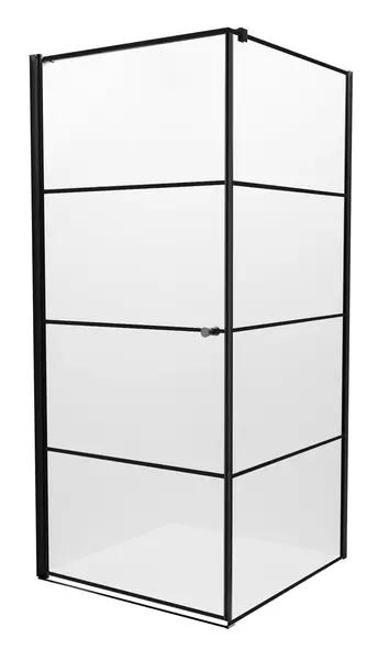 Душевой угол-ограждение New Trendy Superia Black 9090 прозрачныйчёрный матовый квадратный без поддона левый 99714₽