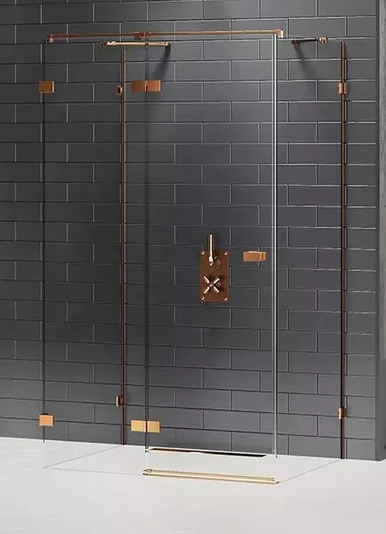 Душевой угол-ограждение New Trendy Avexa Copper Brushed 120100 прозрачныйбрашированная медь прямоугольный без поддона левый 263021₽