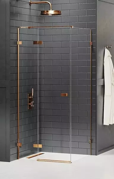 Душевой угол-ограждение New Trendy Avexa Copper Brushed 120120 прозрачныйбрашированная медь квадратный без поддона левый 208189₽