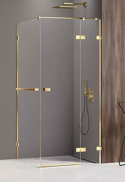 Душевой угол-ограждение New Trendy Avexa Gold Shine 110120 прозрачныйзолото прямоугольный без поддона правый 198780₽