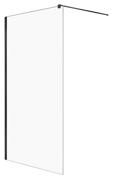 Душевая перегородка New Trendy Velio Black Walk-in 120200 прозрачнаячёрная матовая универсальная 65863₽