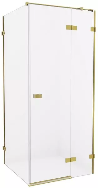 

Душевой угол-ограждение «New Trendy» Avexa Gold Brushed 100/110 прозрачный/брашированное золото прямоугольный без поддона правый
