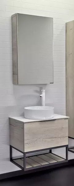 

Мебель для ванной подвесная «Comforty» Порто 60 дуб дымчатый/серый графит