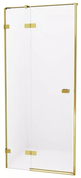 

Душевая дверь «New Trendy» Avexa Gold Brushed 130/200 прозрачная/брашированное золото левая