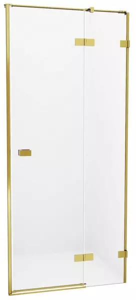 

Душевая дверь «New Trendy» Avexa Gold Brushed 130/200 прозрачная/брашированное золото правая