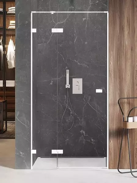 Душевая дверь New Trendy Avexa White 140200 прозрачнаябелая левая 112368₽