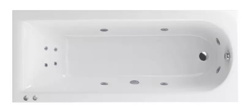 Гидромассажная ванна акриловая «Actima» Aurum 170/70 Hydro+ с каркасом с сифоном белая/хром