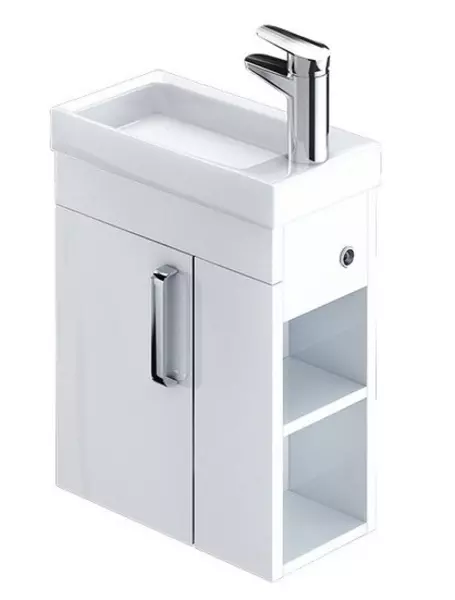 

Тумба с раковиной «Iddis» Torr 40 полки справа (Optima Home 40/22) подвесная