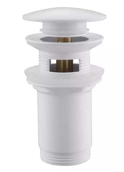 Донный клапан для раковины «Abber» AF0010W с механизмом Клик-Клак белый
