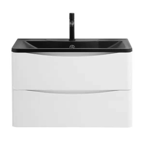 

Тумба с раковиной «Belbagno» Acqua 80 (BB800/455-LV-ART-ALR-NERO) подвесная Bianco Lucido