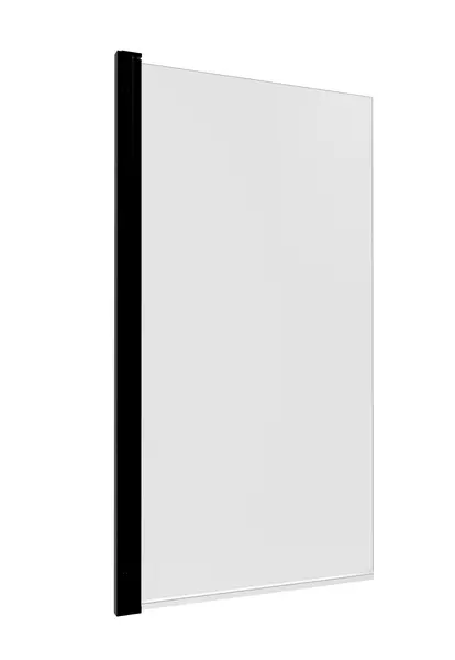 Шторка на ванну стеклянная «Triton» Соло-Блэк 75/140 прозрачная/чёрная универсальная