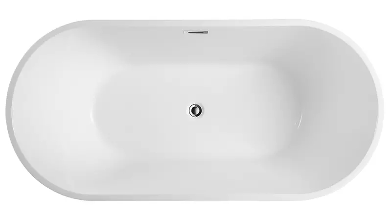 Ванна акриловая «Swedbe» 8800 169/80 с ножками с сифоном белая