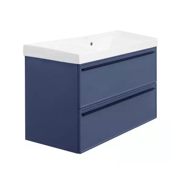 

Тумба с раковиной «La Fenice» Elba 80 twin (Cubo 80) подвесная Blu Grigio