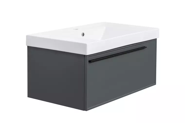 

Тумба с раковиной «La Fenice» Elba 80 (Cubo 80) подвесная Grigio