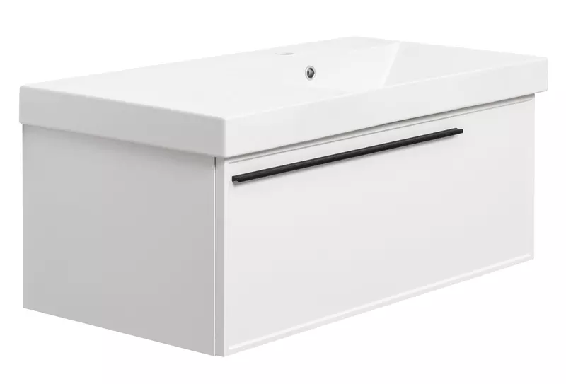 

Тумба с раковиной «La Fenice» Elba 90 (Cubo 90 правая) подвесная Bianco