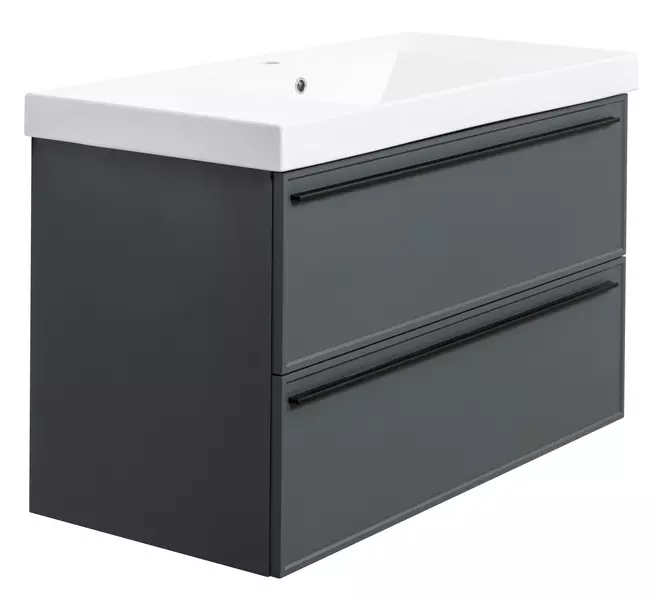 

Тумба с раковиной «La Fenice» Elba 100 twin (Cubo 100) подвесная Grigio