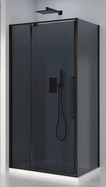 

Душевой угол-ограждение «Black & White» S818 BG 100/80 тонированный/чёрный универсальный без поддона