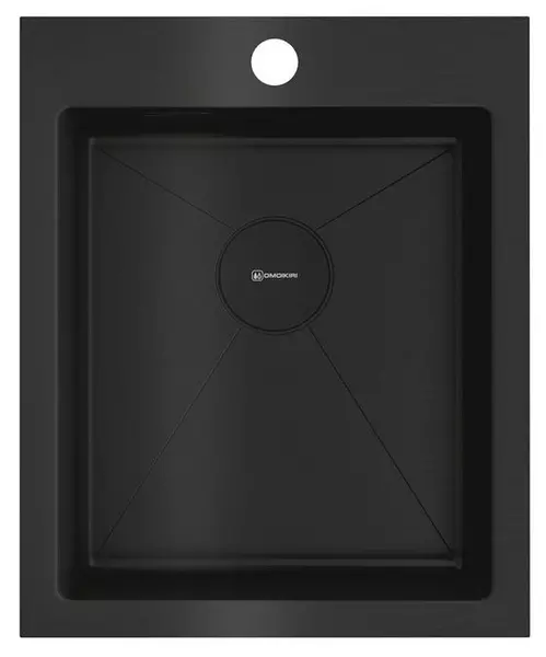

Мойка для кухни «Omoikiri» Akisame 41-GB 41/51 нержавеющая сталь графит