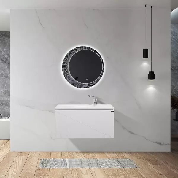 Мебель для ванной подвесная «Black & White» U918.0900-2 белая